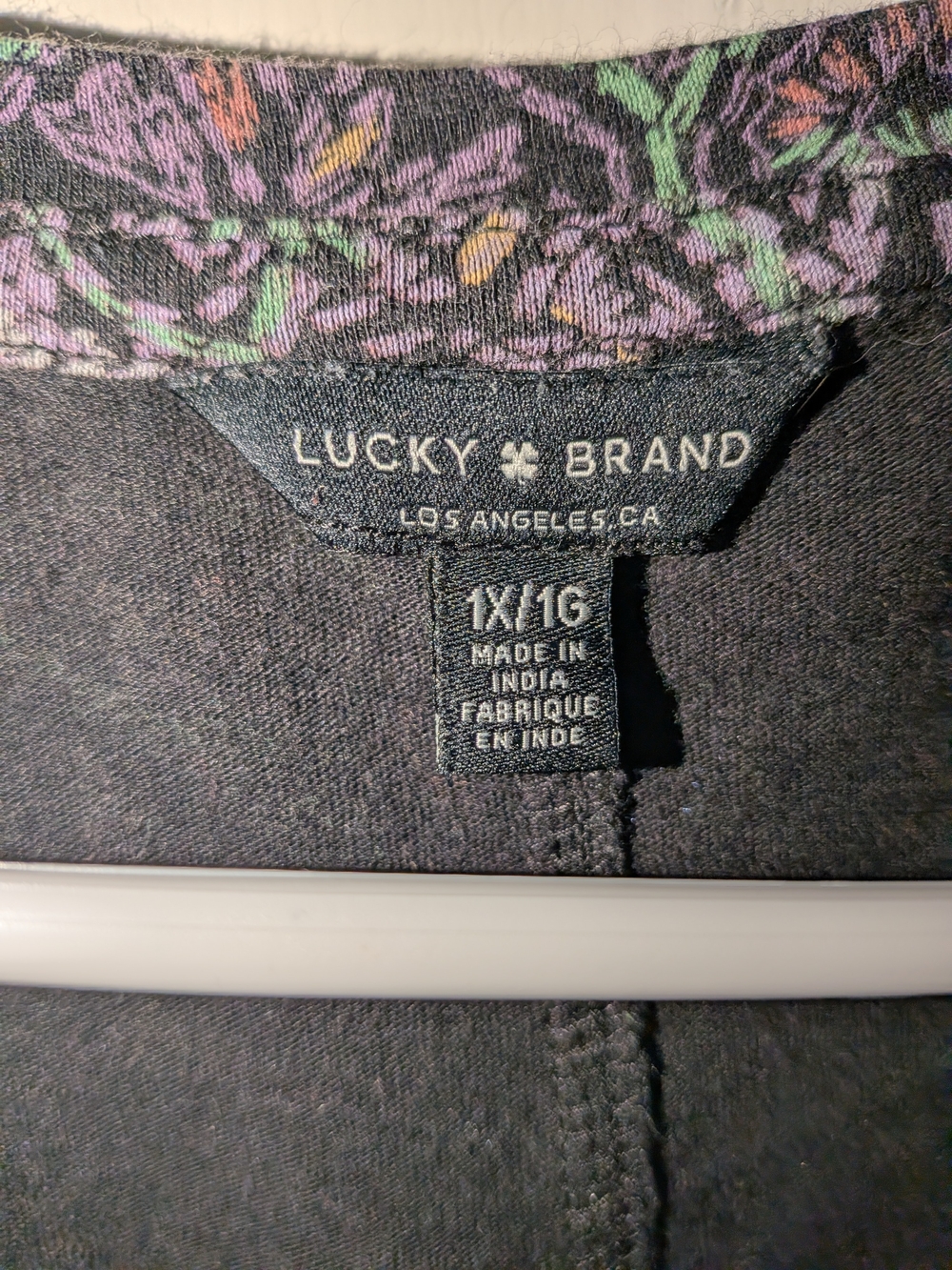 Lucky Brand Purple Paisley Short Sleeve Tee 1X - Picture 4 of 5